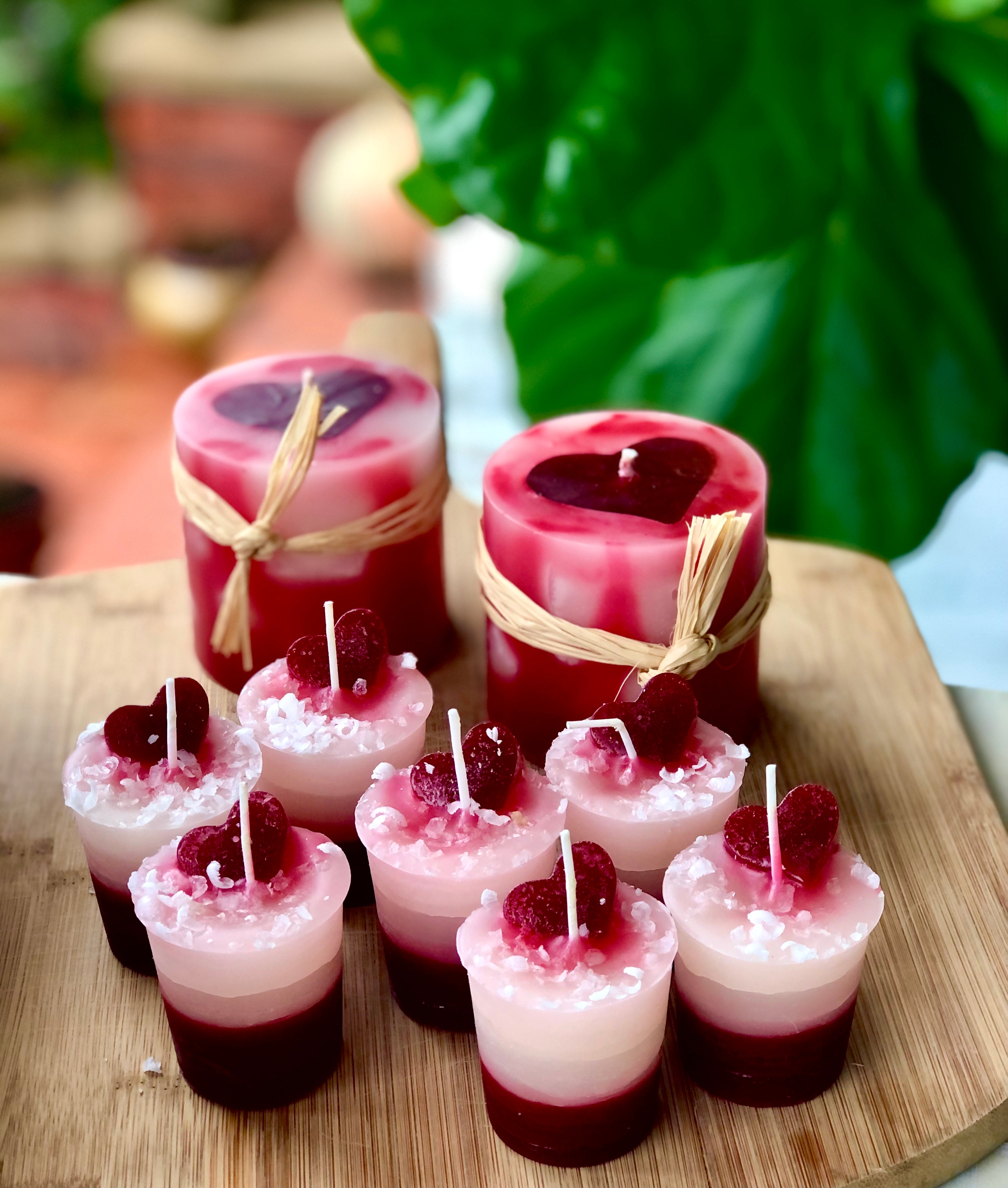 Raspberry and Patchouli Sweetheart Candle - New Bern Candle & Soap